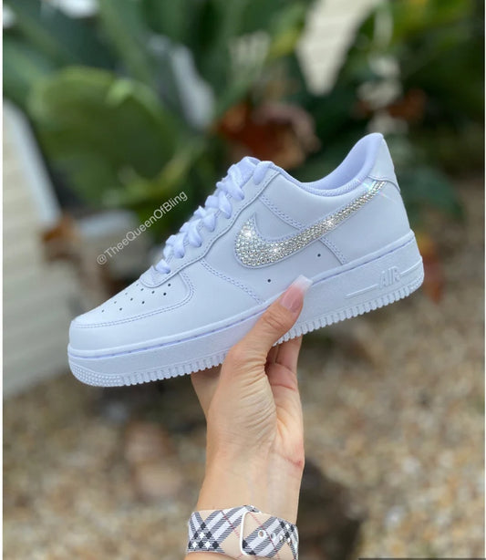 Nike Airforce 1 Women's Swarvoski Crystals, Airforce 1 Signature Sneakers, Airforce 1 Signature Sneakers