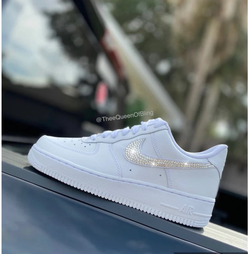 Nike Airforce 1 Women's Swarvoski Crystals, Airforce 1 Signature Sneakers, Airforce 1 Signature Sneakers