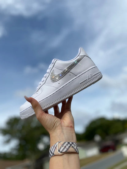 Nike Airforce 1 Women's Swarvoski Crystals, Airforce 1 Signature Sneakers, Airforce 1 Signature Sneakers