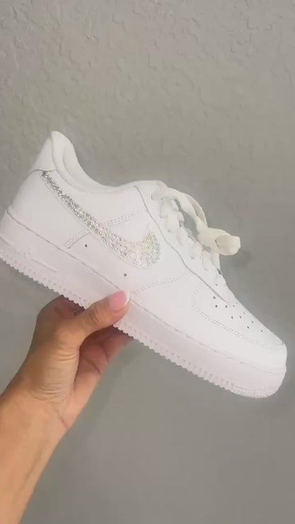 Nike Airforce 1 Women's Swarvoski Crystals, Airforce 1 Signature Sneakers, Airforce 1 Signature Sneakers